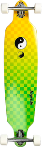 Joyride Ying Yang Drop Through Complete Skateboard -39 Green/Yellow Fade 