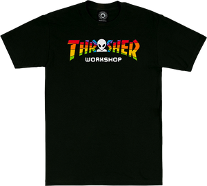 Thrasher X Alien Workshops Spectrum T-Shirt - Size: MEDIUM Black