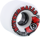 Sector 9 Slide Butterballs 61mm 80a White W/Red/Black Longboard (Set of 4)