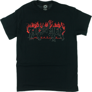 Thrasher Crows T-Shirt - Size: MEDIUM Black/Red/Grey